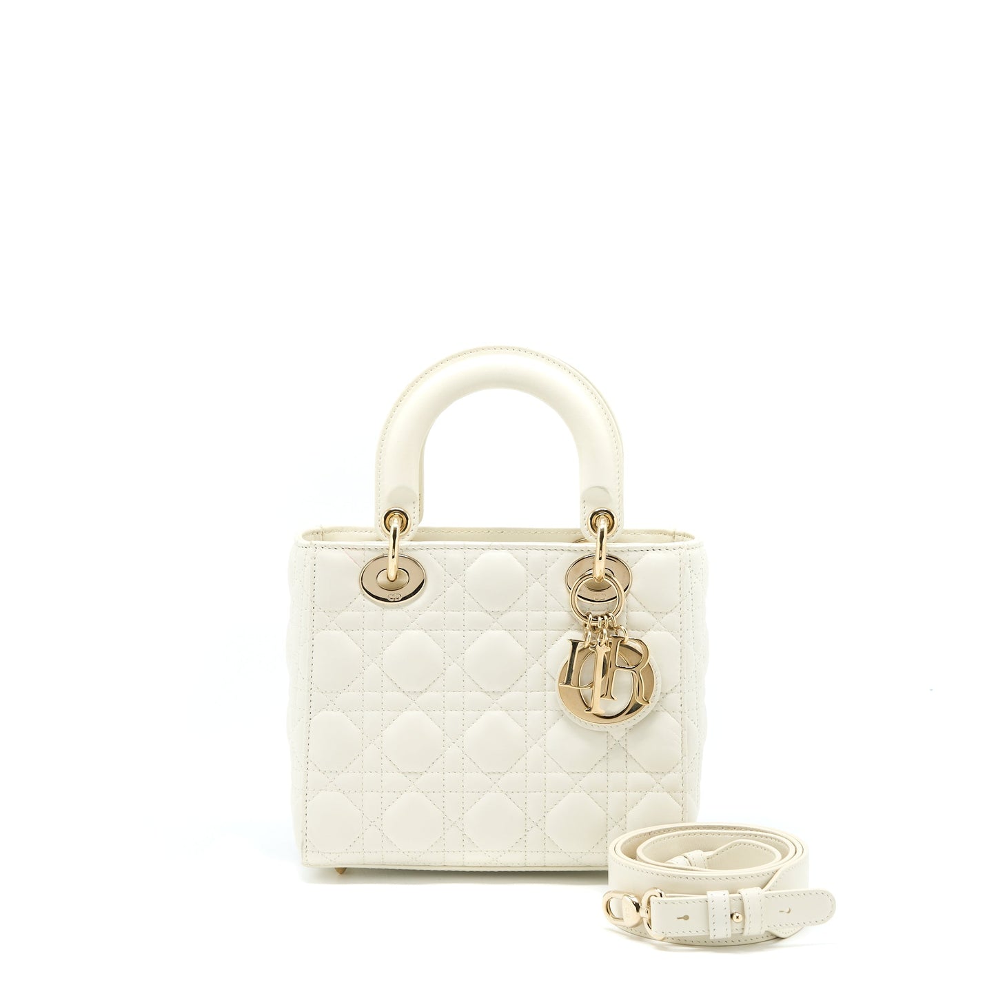 Dior Small Lady Dior Lambskin White