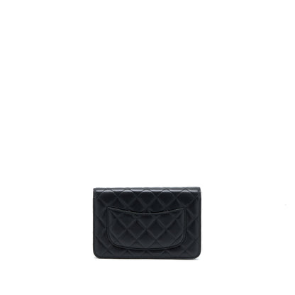 Chanel Classic Wallet on Chain Lambskin Black SHW (Microchip)