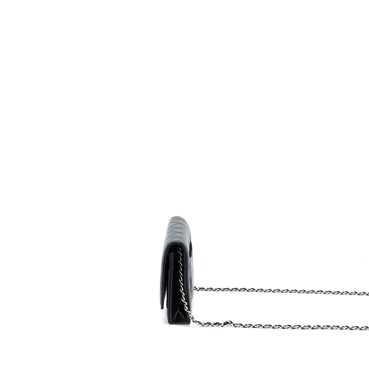 Chanel Classic Wallet on Chain Lambskin Black SHW (Microchip)