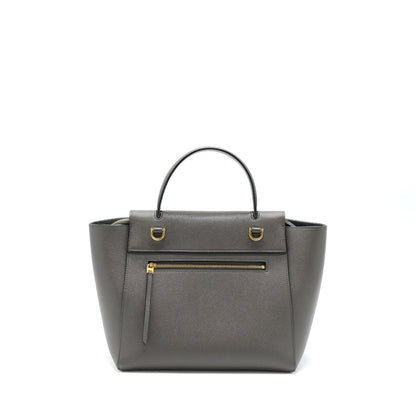 Celine Belt Purse Grained Calfskin Grey