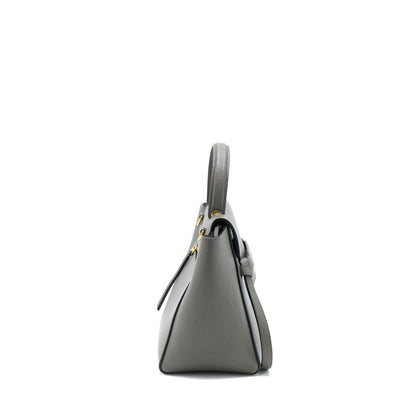 Celine Belt Purse Grained Calfskin Grey