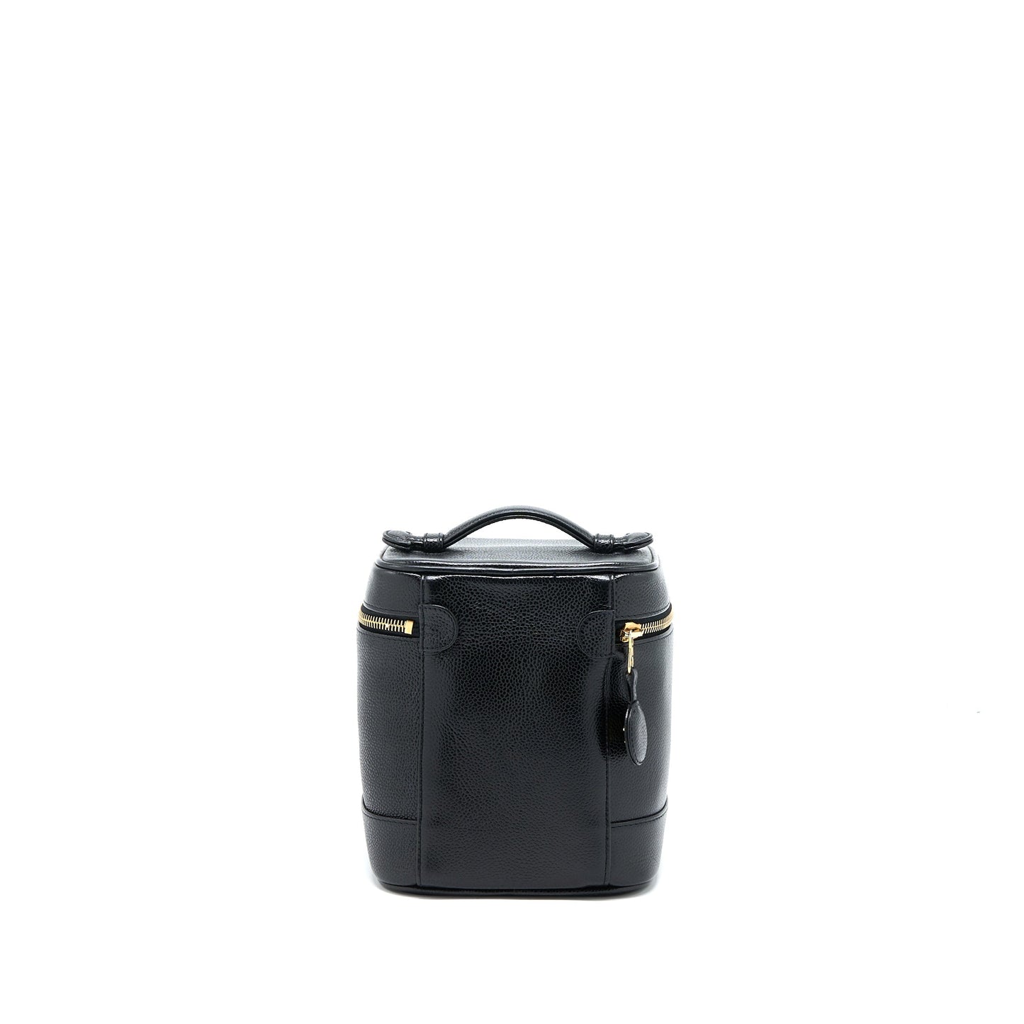 Chanel Vintage Vanity Case with Chain Caviar Black GHW