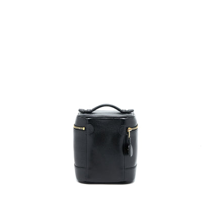 Chanel Vintage Vanity Case with Chain Caviar Black GHW