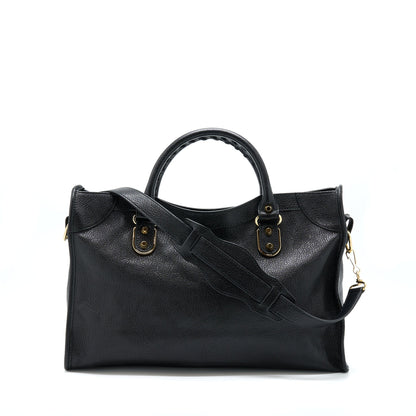 Balenciaga Edged City Purse Goatskin Black