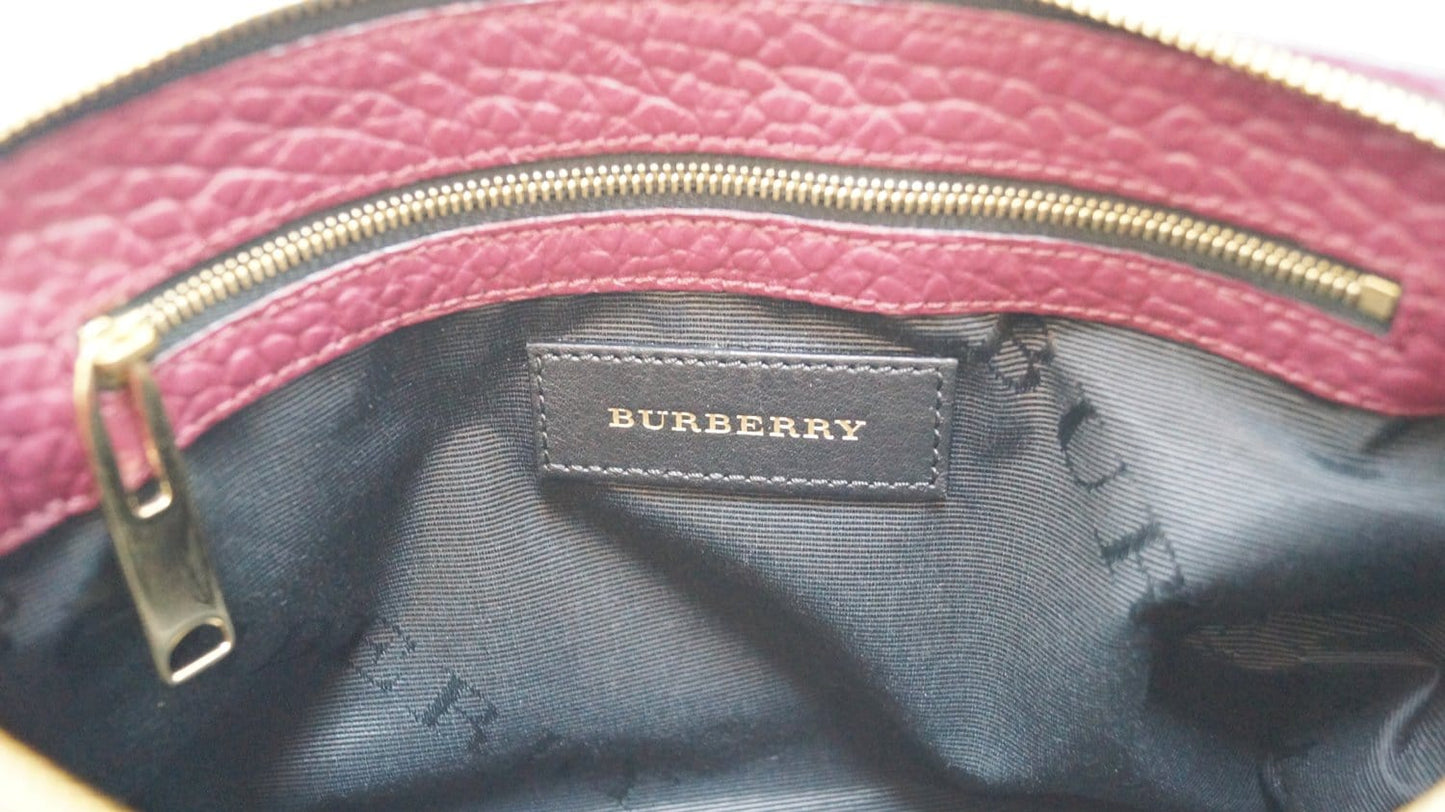 BURBERRY Embossed Leather Chichester Crossbody Bag