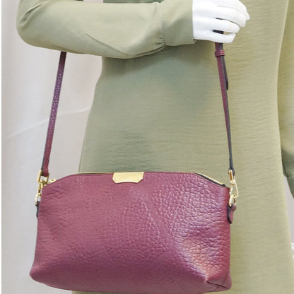 BURBERRY Embossed Leather Chichester Crossbody Bag
