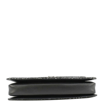 CHANEL Perfect Edge Large Flap Snakeskin Shoulder Bag Black