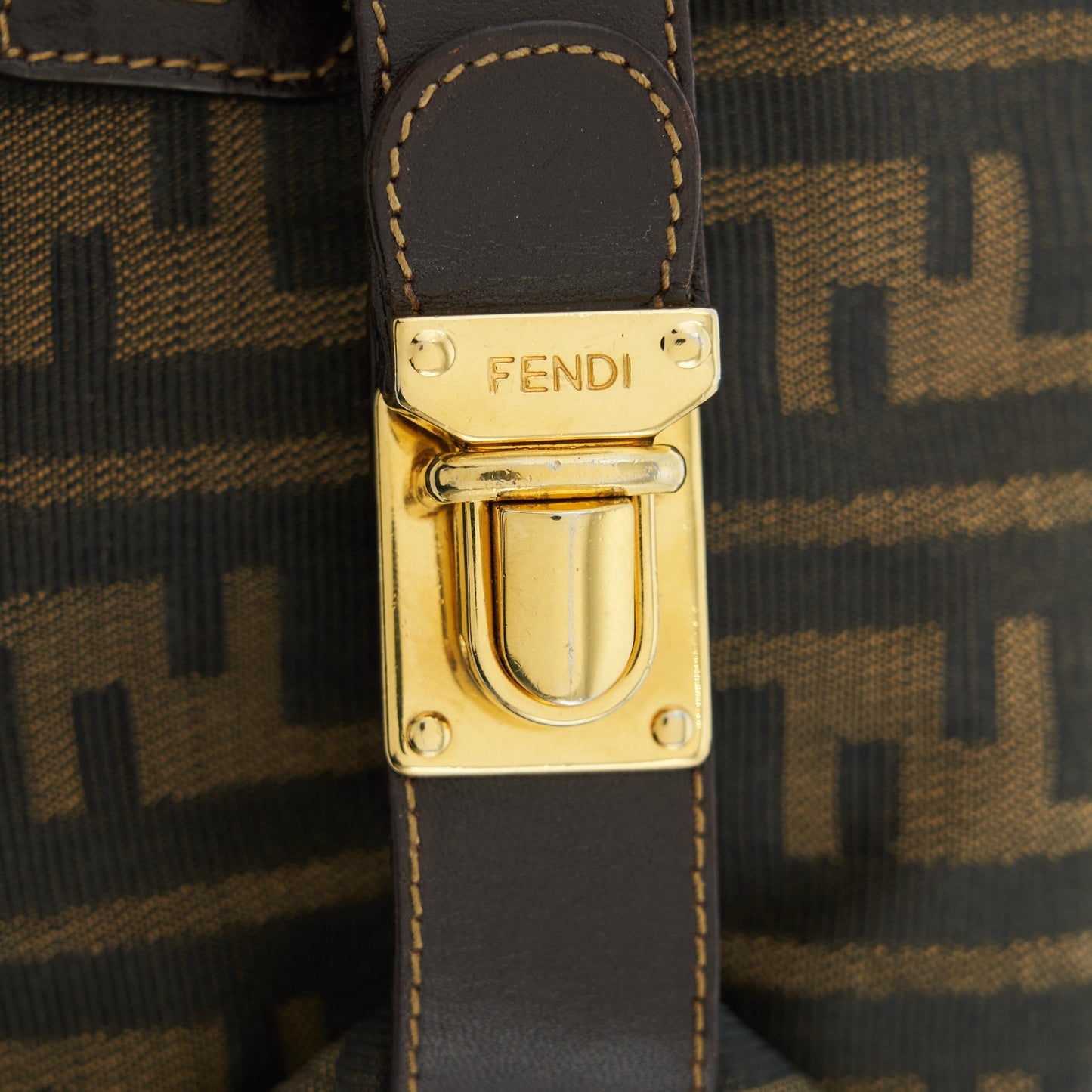FENDI VINTAGE MINI COSMETIC BAG FF ZUCCA CANVAS