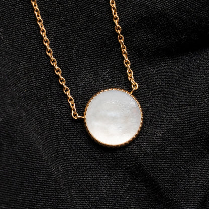 Dior Rose Des Vents Necklace Mother of Pearl/Ruby Rose Gold