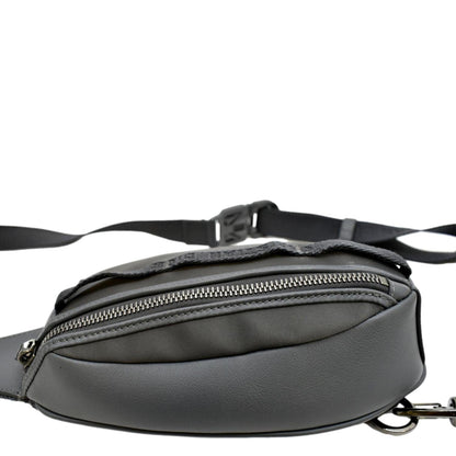 CHRISTIAN DIOR Scarab Calfskin Leather Crossbody Bag Grey