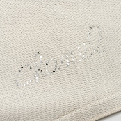 Chanel Letter Muffler/Scarf Cashmere/Polyamide silver/white