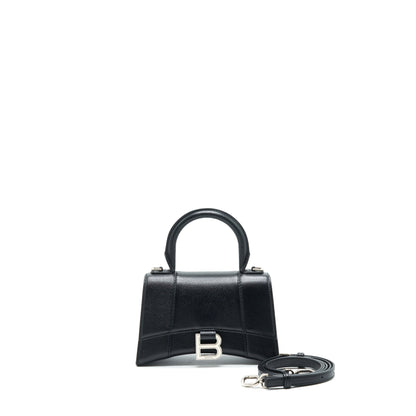 Balenciaga Hourglass Grained Calfskin Black