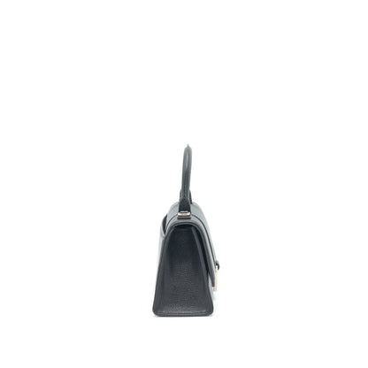 Balenciaga Hourglass Grained Calfskin Black