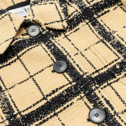 Dior size 38 Suit jacket silk/wool/cotton beige/black