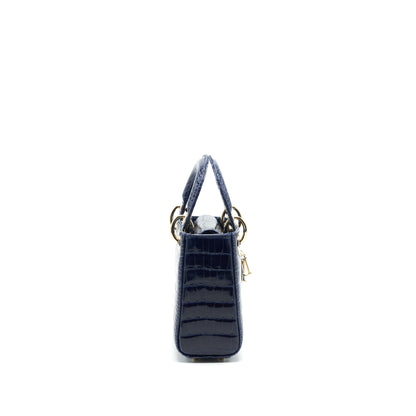 Christian Dior Mini Lady Dior Alligator Oil Blue