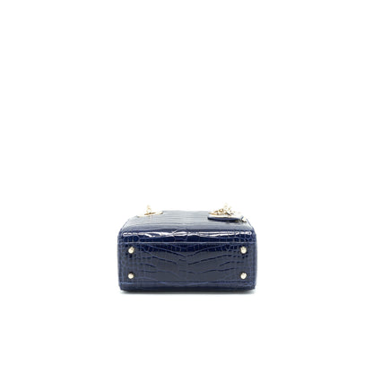 Christian Dior Mini Lady Dior Alligator Oil Blue