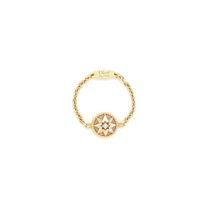 Dior size 50 Rose Des Vents Ring , Rose Gold, Dimond and Pink Opal