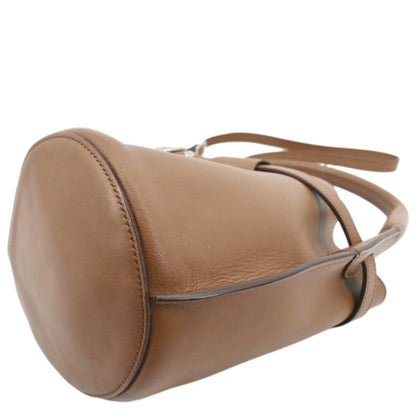 CELINE Big Bag Nano Bucket Leather Shoulder Bag Tan