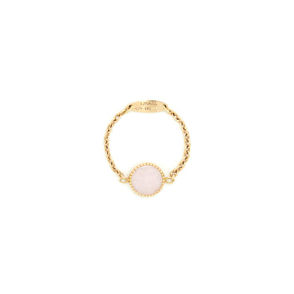 Dior size 50 Rose Des Vents Ring , Rose Gold, Dimond and Pink Opal