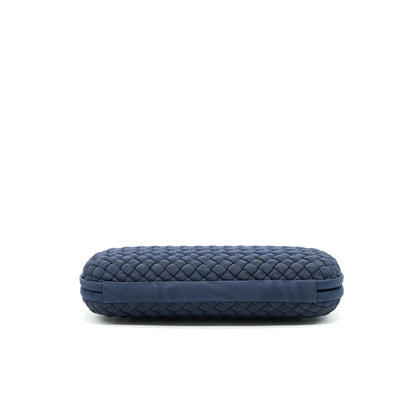Bottega Veneta Knot Clutch in Navy with Ruthenium Hardware