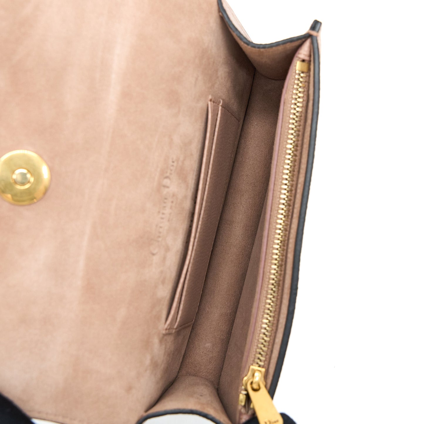 Dior Saddle Belt Pouch Grained Calfskin Dark Beige
