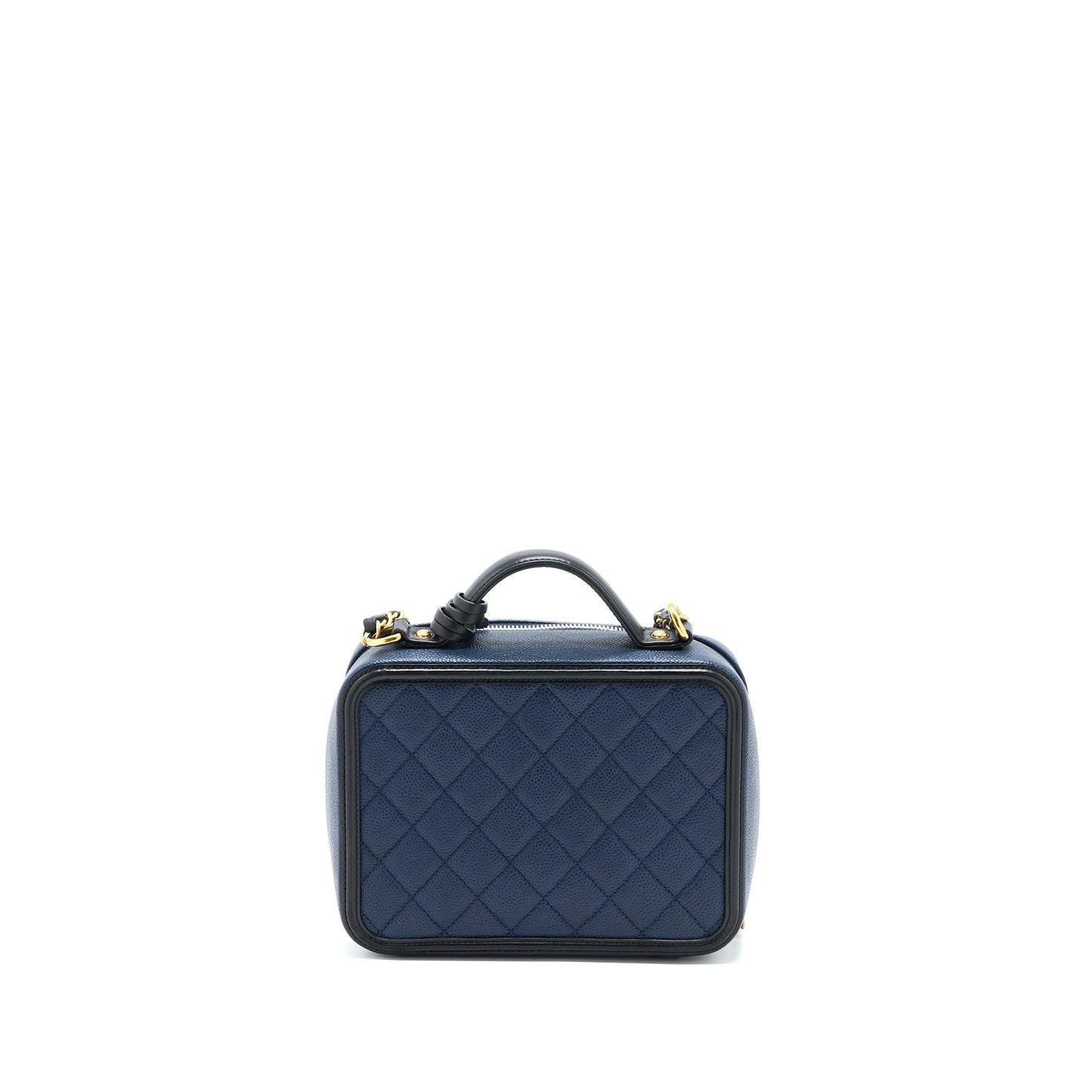 Chanel Medium Filigree Vanity Camera Bag Caviar Blue/Black GHW