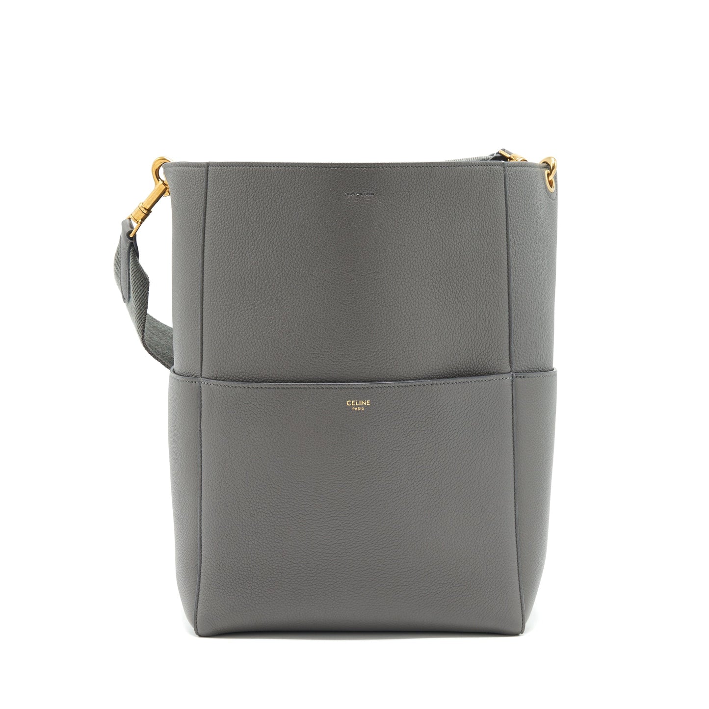 Celine Sangle Bucket Purse grey