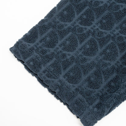 Dior Size Oblique Relaxed-Fit T-Shirt Cotton Jacquard Navy Blue Terry