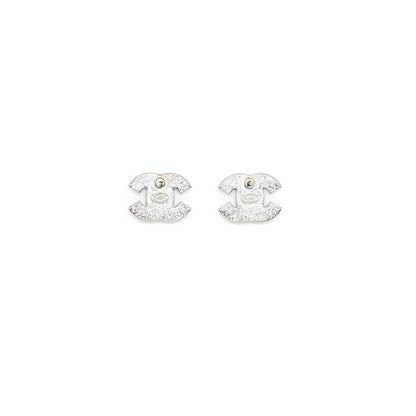 Chanel CC Logo Crystal Earrings