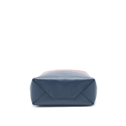 Celine Small Vertical Cabas Purse Plum/Steel blue