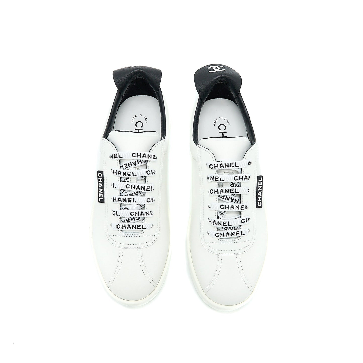 Chanel Size 37 Sneaker Letter Shoelace Calfskin Multicolour