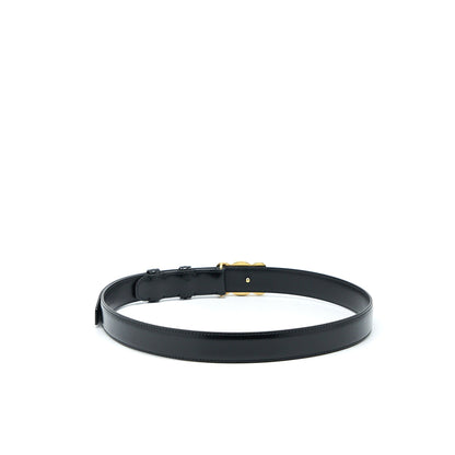 Celine Size 75 Medium Triomphe Belt in Smooth Calfskin Black
