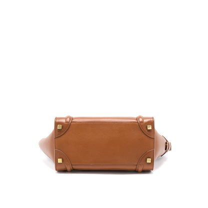 Celine Micro Luggage Purse Calfskin Brown