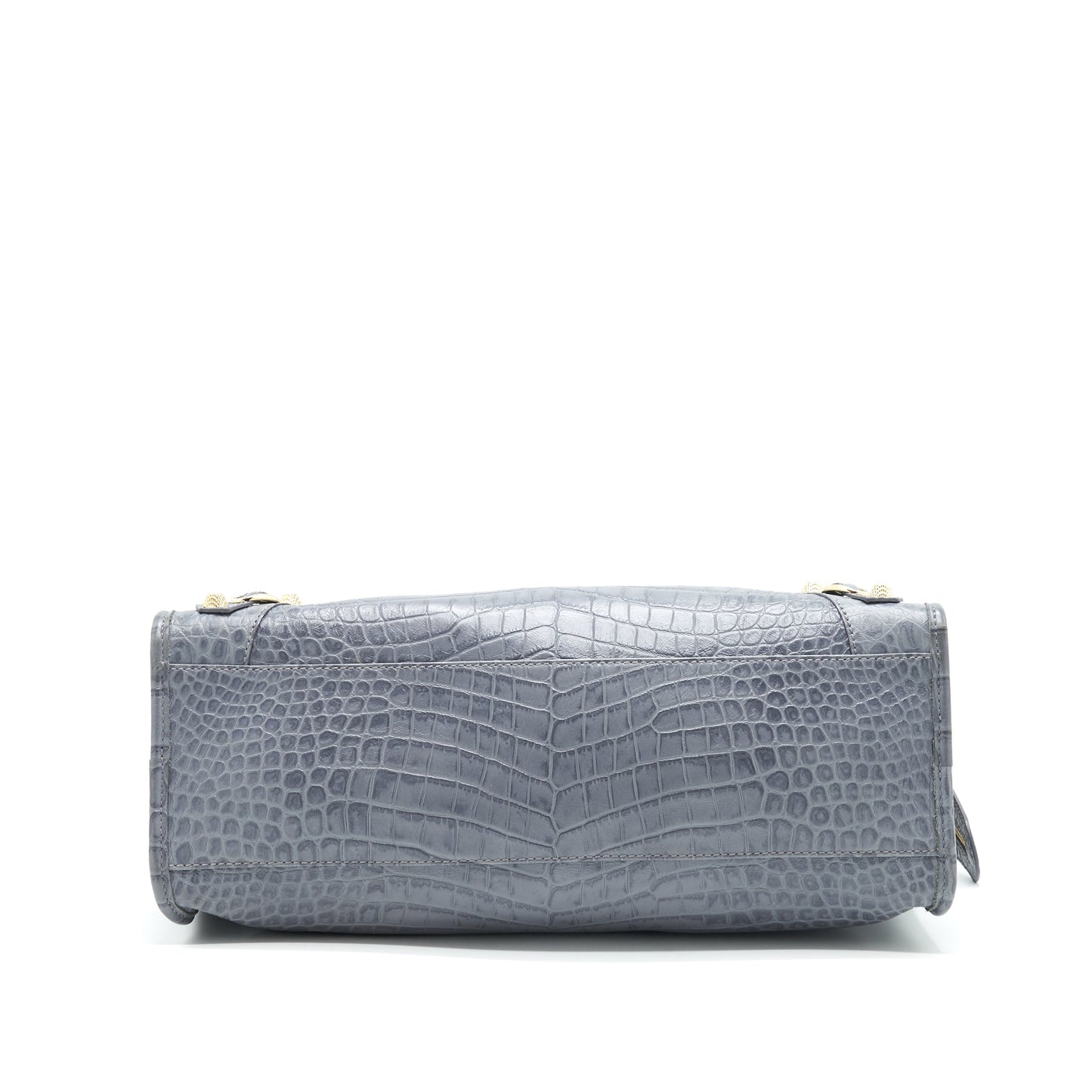 Balenciaga Medium Embossed Calfskin Purse in Grey