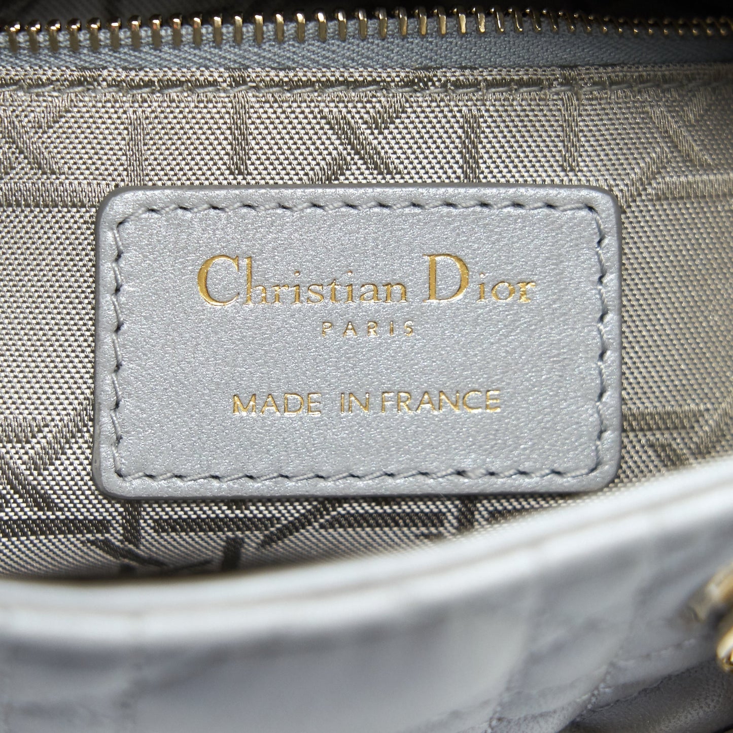 CHRISTIAN DIOR MINI LADY DIOR LIGHT GREY