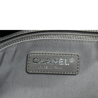CHANEL Riviera Flap Large Quilted Caviar Leather Shoulder Bag Black