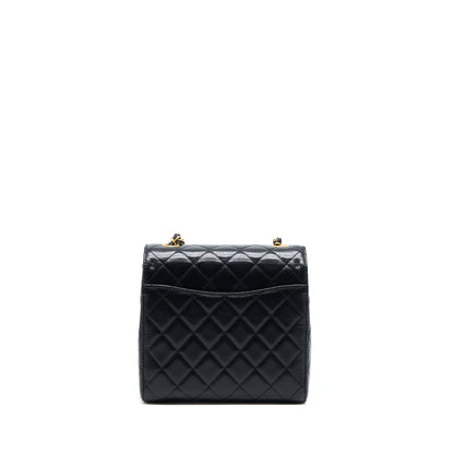 Chanel 22K Retro Classic New Square Flap Bag Goatskin Black with GHW (Microchip)