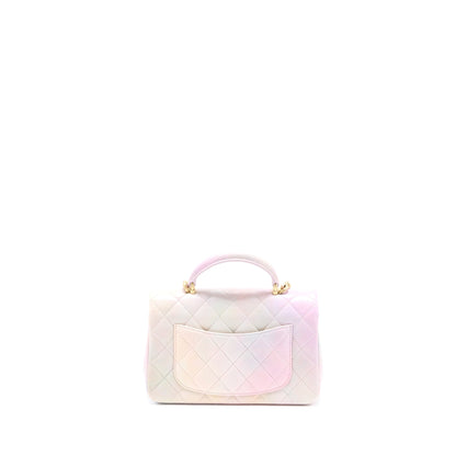 Chanel Top Handle Mini Rectangular Flap OmbrÃ© Multicolour Lambskin GHW (Microchip)