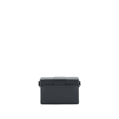 Dior 30 Montaigne Box Purse in Grained Calfskin So Black