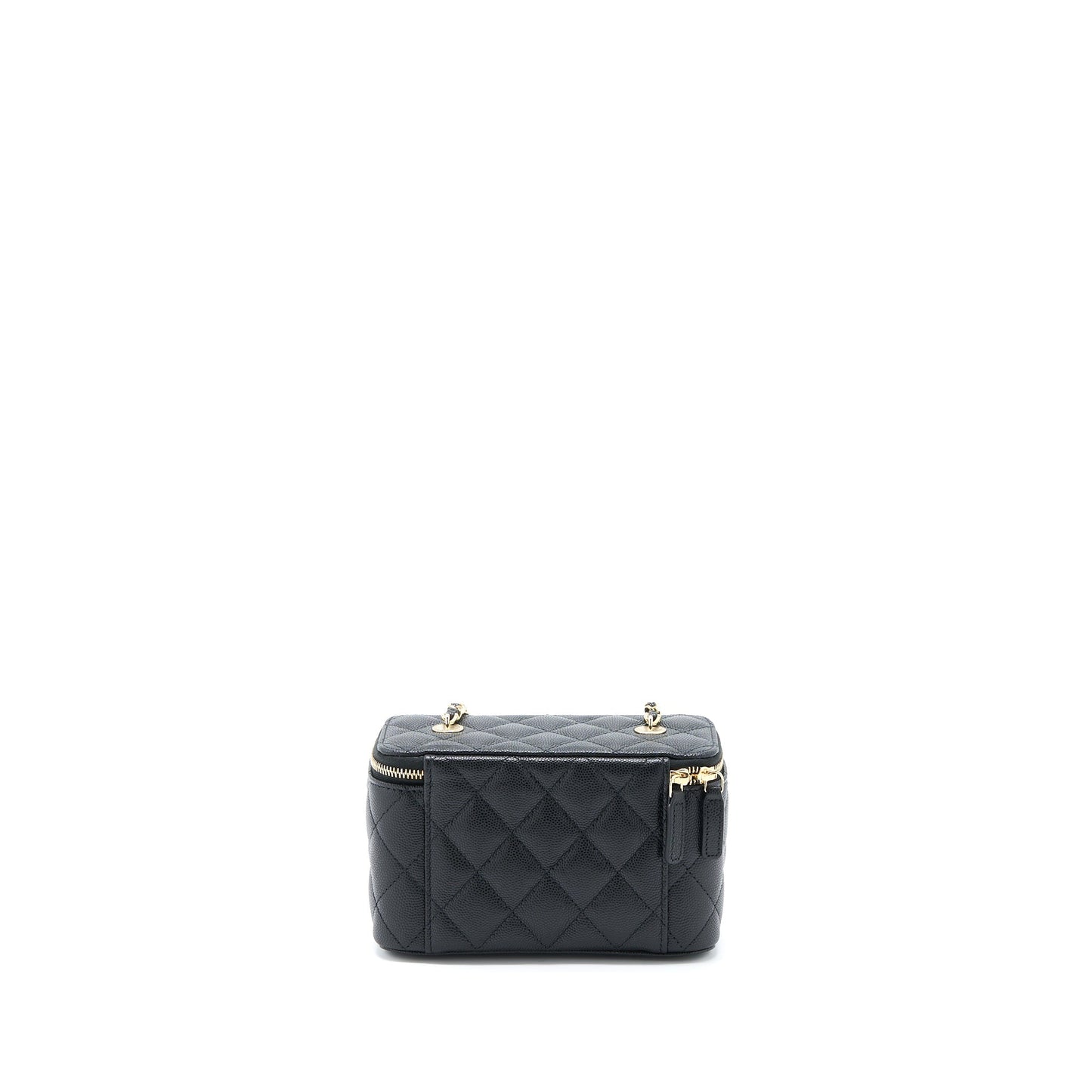 Chanel Long Vanity with Chain Caviar Black LGHW (Microchip)