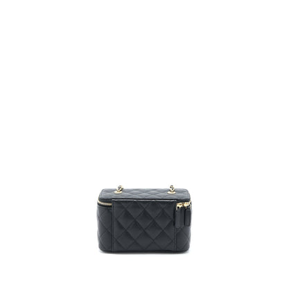 Chanel Long Vanity with Chain Caviar Black LGHW (Microchip)