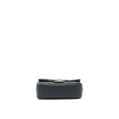 Chanel Pearl Crushed mini Rectangular Flap in Black