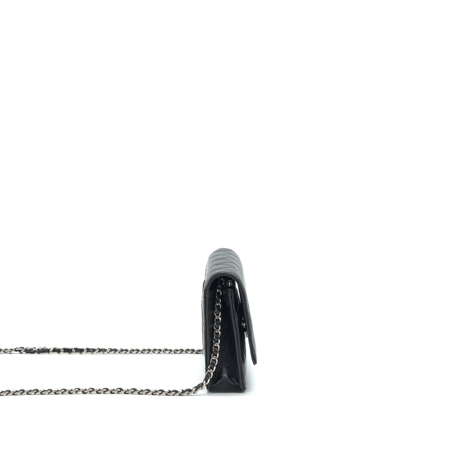 Chanel Wallet on Chain WOC in Caviar SHW