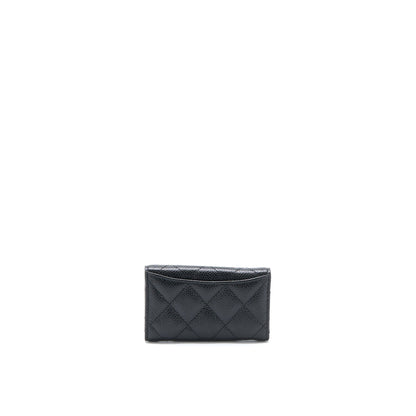 Chanel Flap Key Holder Caviar Black GHW