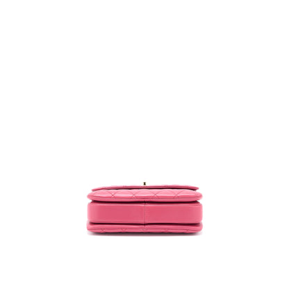 Chanel Top handle Trendy CC Flap Bag Lambskin Pink LGHW