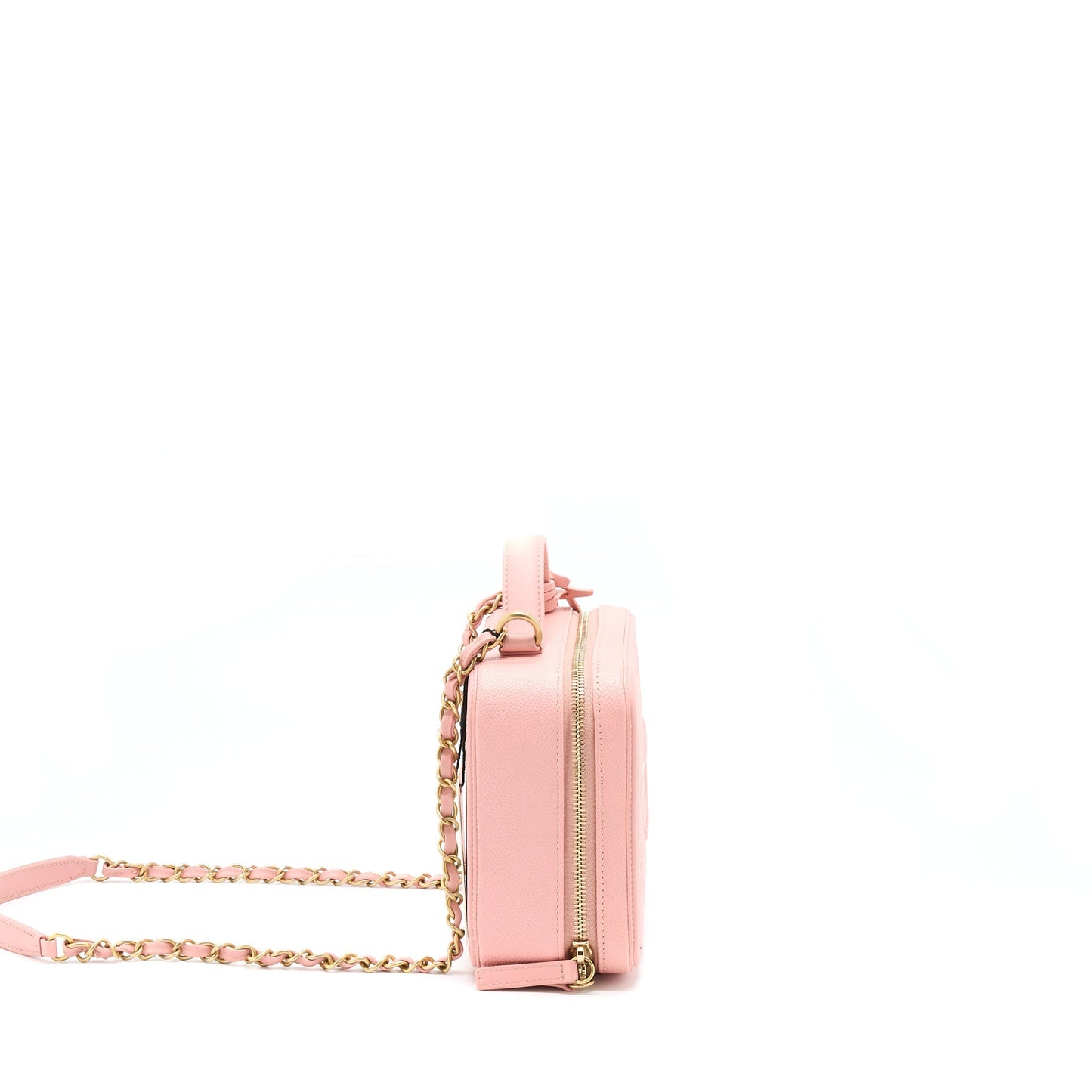 Chanel Filigree Vanity Case Caviar Pink GHW