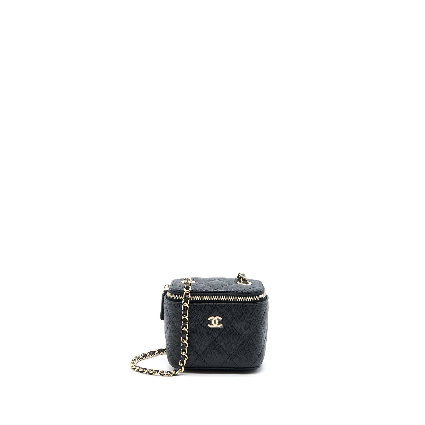 Chanel Mini Square Vanity Case Caviar Black LGHW
