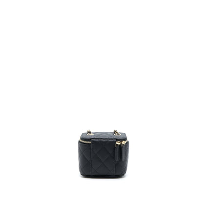 Chanel Mini Square Vanity Case Caviar Black LGHW