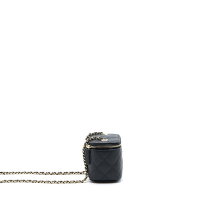 Chanel Mini Square Vanity Case Caviar Black LGHW