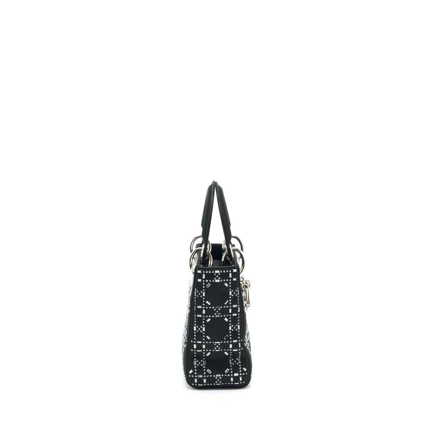 Dior Mini Lady Dior Satin Black With Crystal Black
